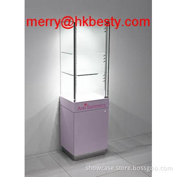 Top grade  jewelry tower display showcase and cabinet with LED